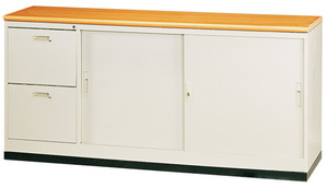 J124-61 6尺一拉二抽木紋隔間櫃