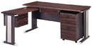 J074-14CH-L型深灰胡桃木紋秘書桌
