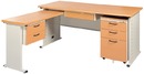J080-11THL-L型木紋秘書桌(整組)