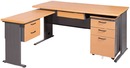 J078-14TH-L型深灰木紋秘書桌(整組)