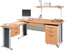 J084-08YS737-木紋L型主管桌(整組)