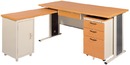J084-11YS737-L型木紋秘書桌(整組)