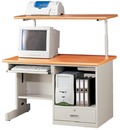 J110-11抽屜式木紋電腦桌(含上座.附插座)
