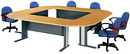 J057-04CH-深灰木紋環式會議桌