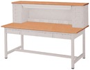 J113-02 3x6-木紋電檢工作桌(含美背.燈具)